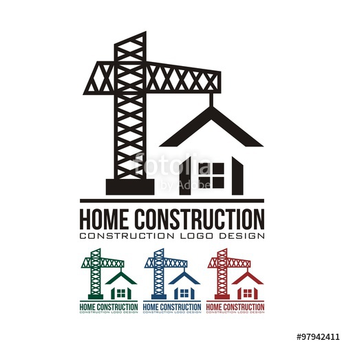 500x500 Home Construction Design Logo Vector Stock Image And Royalty Free