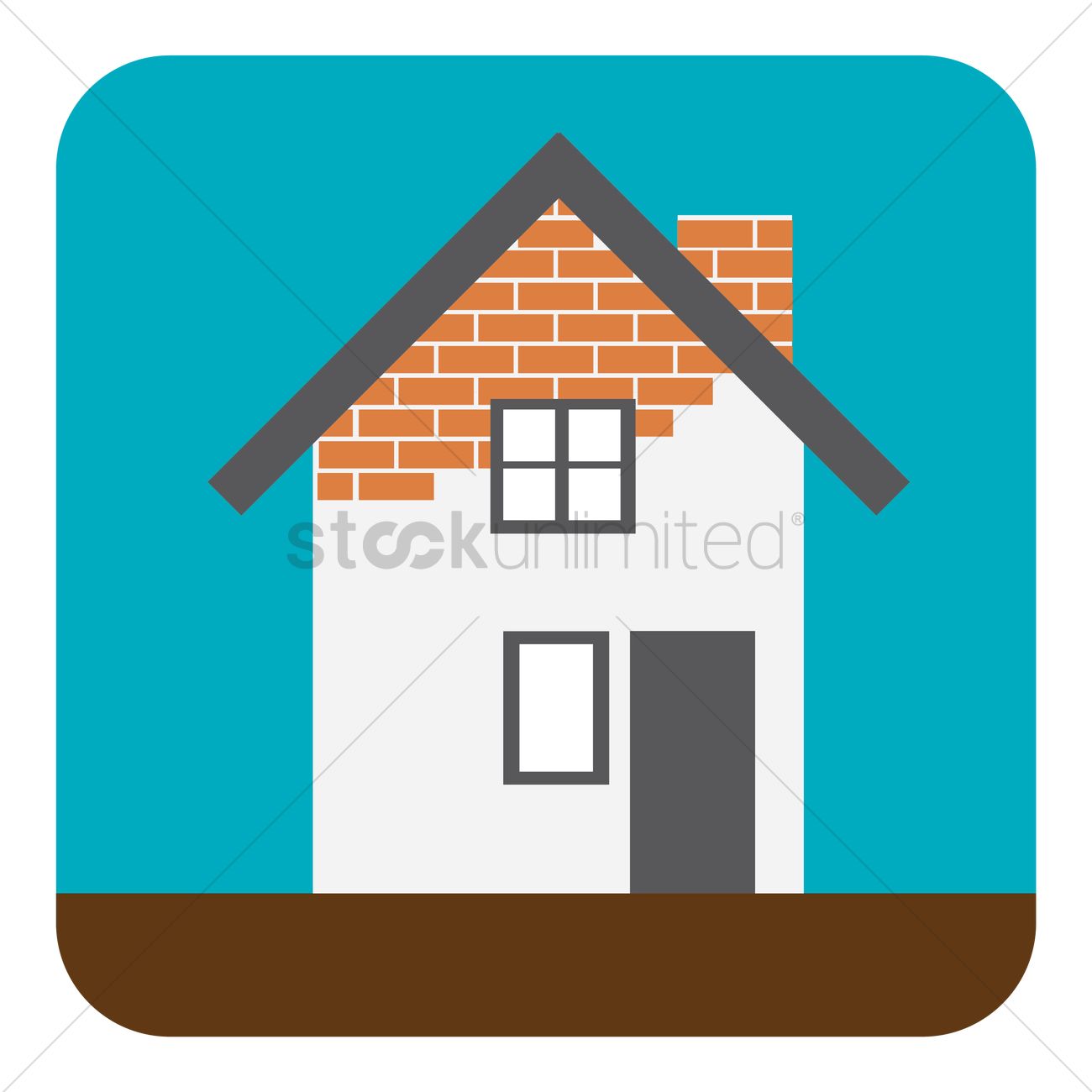 1300x1300 House Under Construction Vector Image