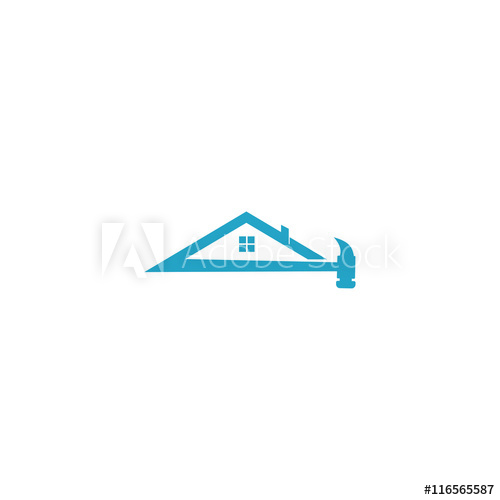 500x500 Home Construction Vector Logo Design Template Icon
