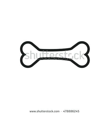 450x470 Dog Bones Vector Bone Icon Illustration Isolated Stock Home