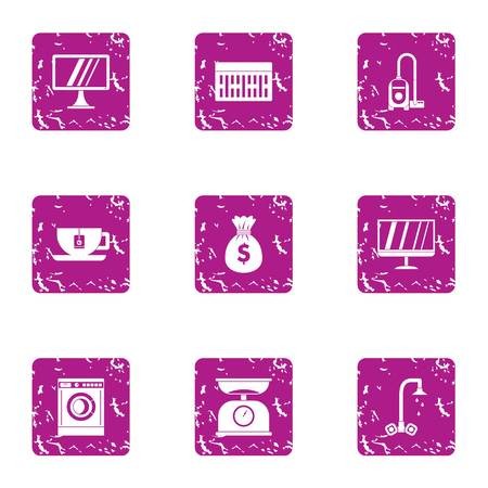 450x450 Home Improvement Icons Set Grunge Set Of Home Improvement