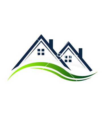 380x400 Houses Real Estate Logo Vector Vectorstock Graphics Real