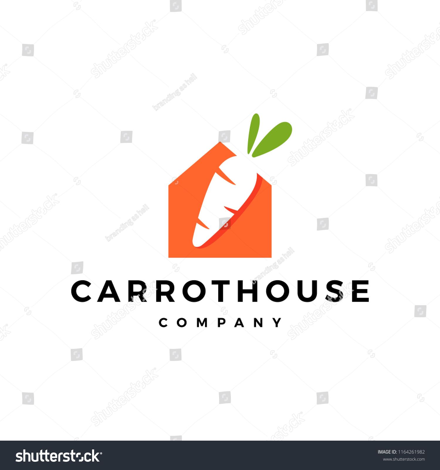1500x1600 Carrot House Home Logo Vector Icon Illustration