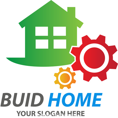 500x500 Green Buid Home Logo Vector Free Download