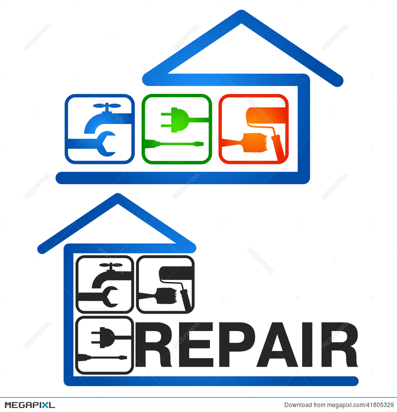 800x830 Home Repair Vector Illustration