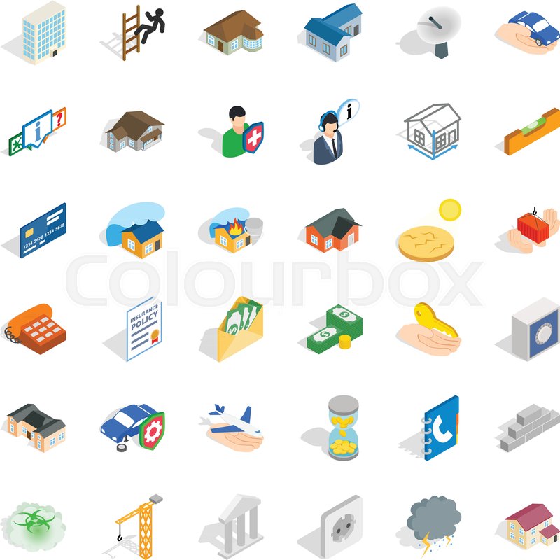 800x800 Home Repair Icons Set Isometric Style Stock Vector Colourbox