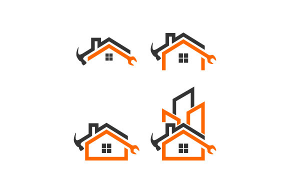 580x386 Home Repair Vector Logo Graphic
