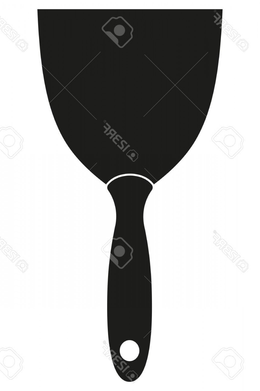 1039x1560 Photostock Vector Black And White Construction Spatula Silhouette