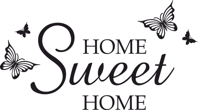 690x384 Home Sweet Home Butterfly Dxf, Png, Vectordesign