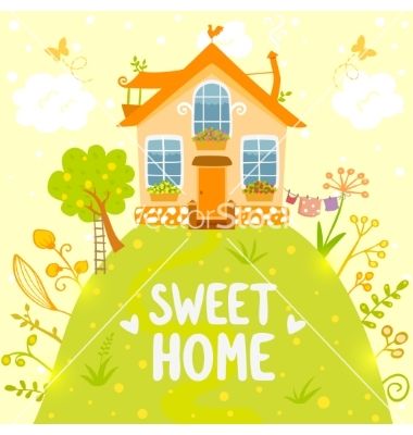 380x400 Home Sweet Home Vector Springtime