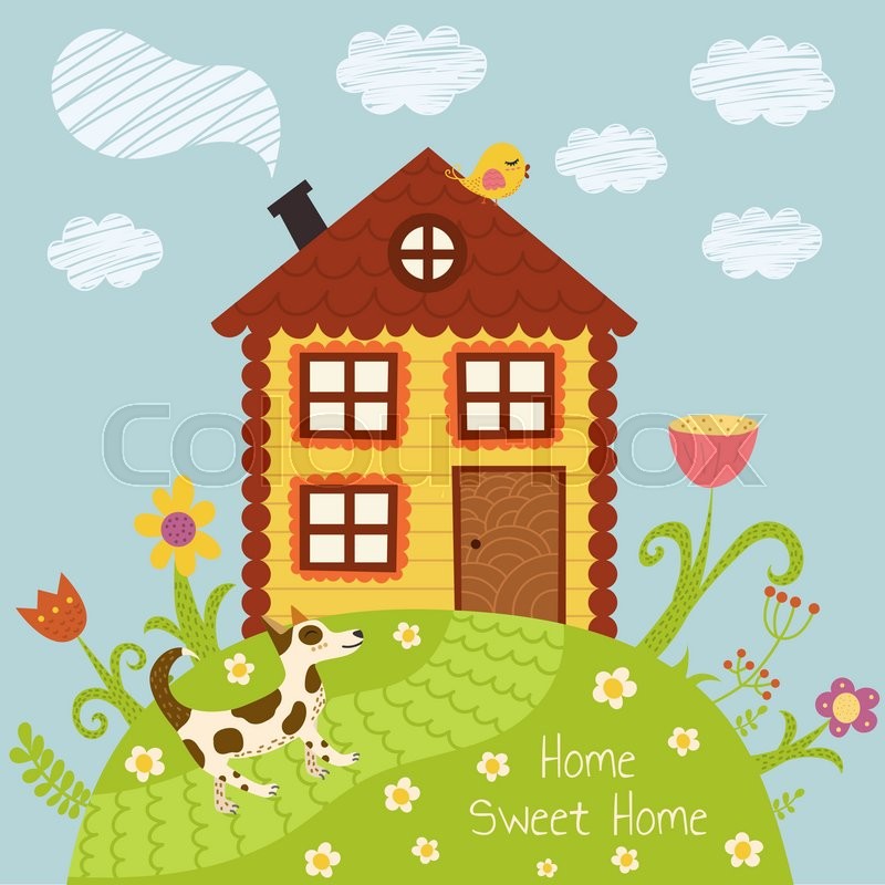 800x800 Home Sweet Home Vector Illustration Stock Vector Colourbox