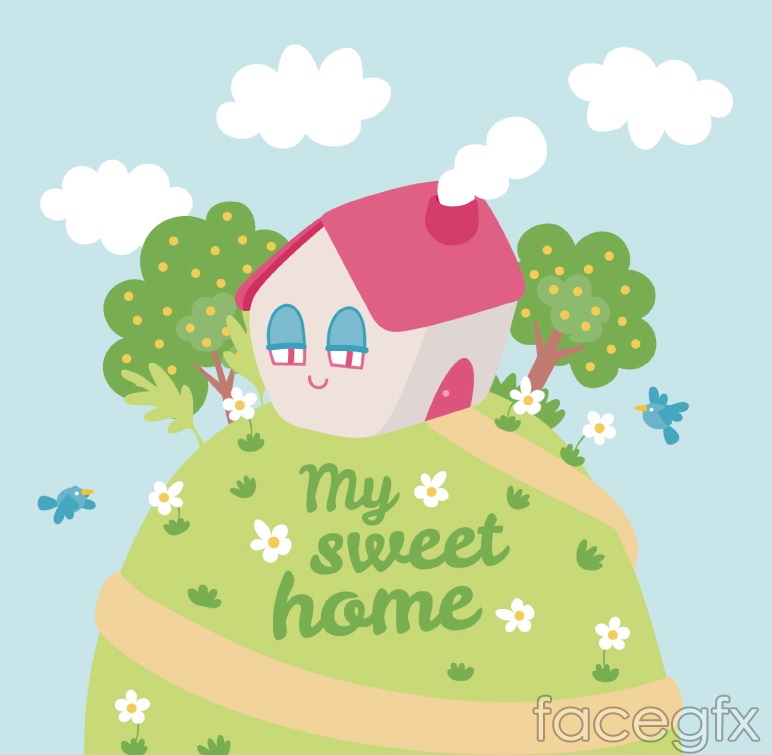 772x755 My Sweet Home Vector Illustration Over Millions Vectors, Stock