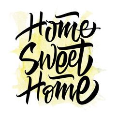 240x240 Sweet Home Vector Illustration Calligraphy Lettering Drawing
