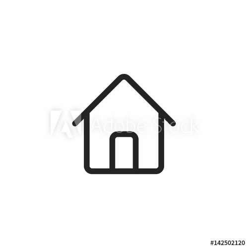 500x500 Home Vector Icon, House Symbol Modern, Simple Flat Vector