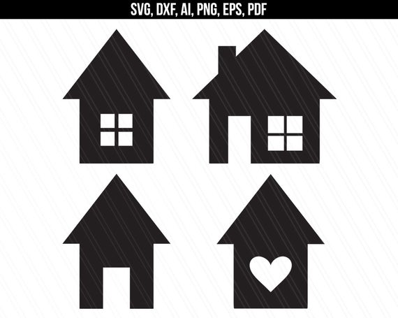 570x455 House Home House Vector Clipart House Shapes Etsy