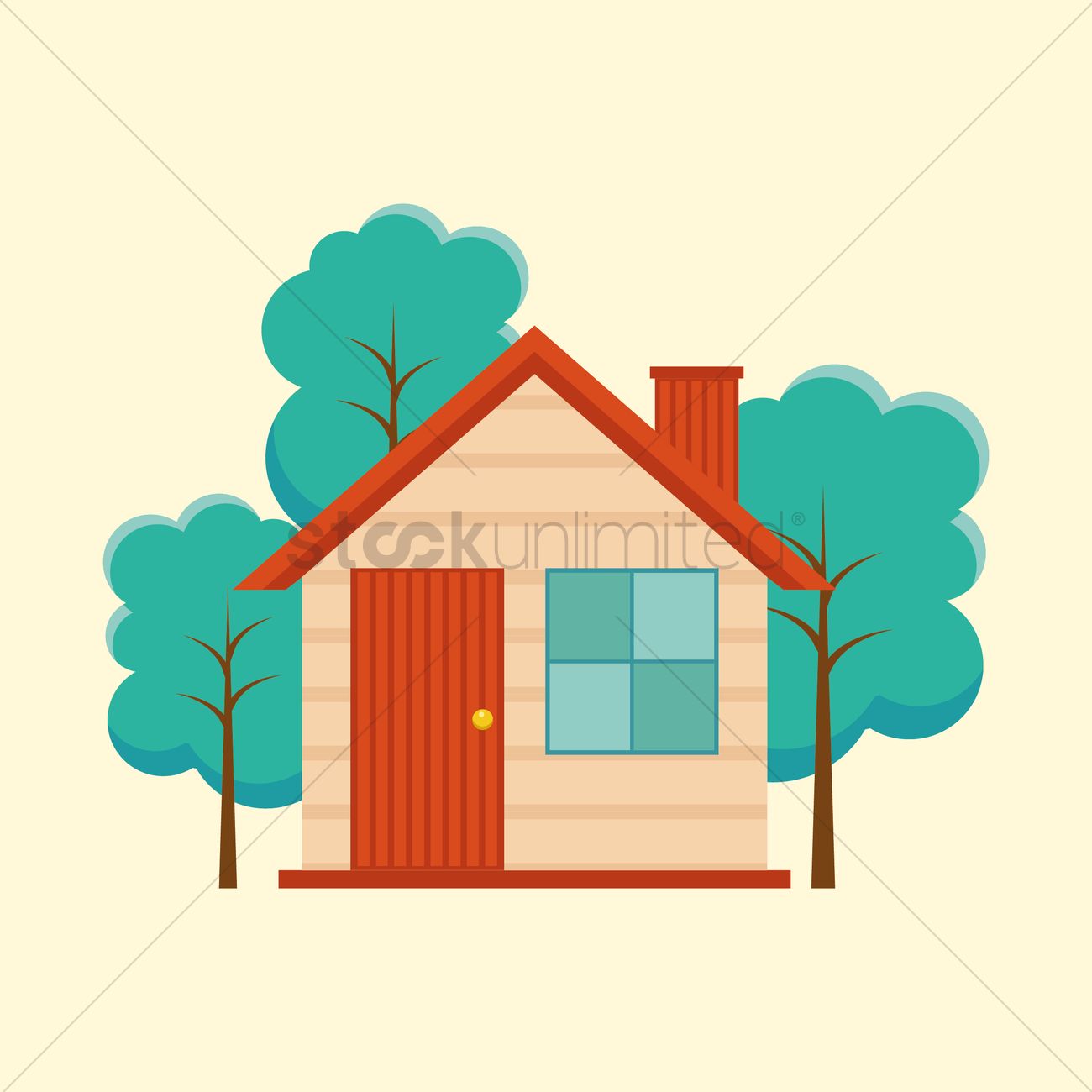 1300x1300 House Vector Image