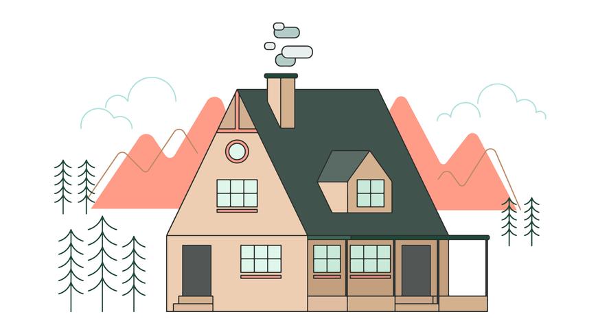 871x490 Mountain Home Vector