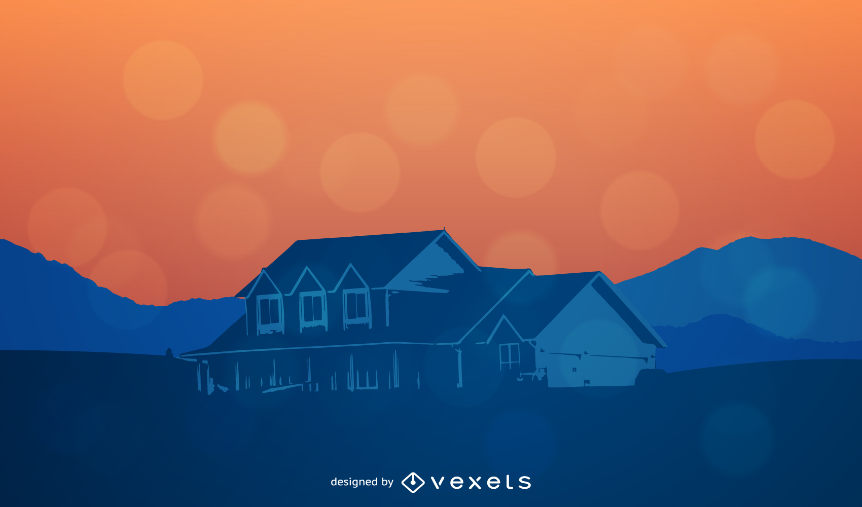 1700x1000 Country Home Vector