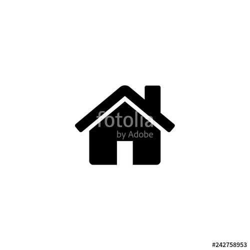 500x500 Home Icon Vector Home Vector Graphic Illustration Stock Image