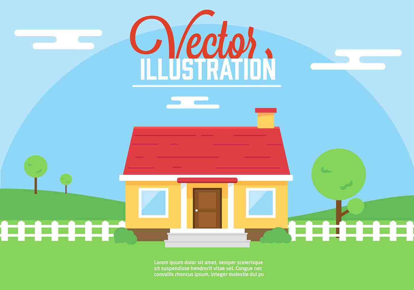1400x980 House Free Vector Art
