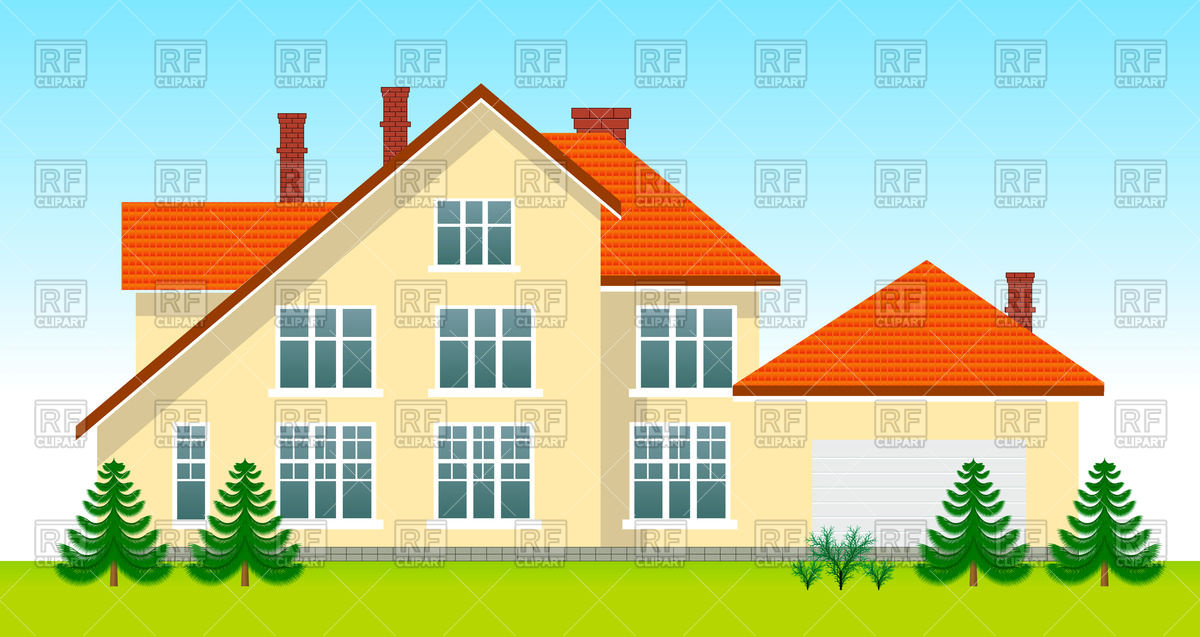1200x637 New Family House Vector Image Of Architecture, Buildings