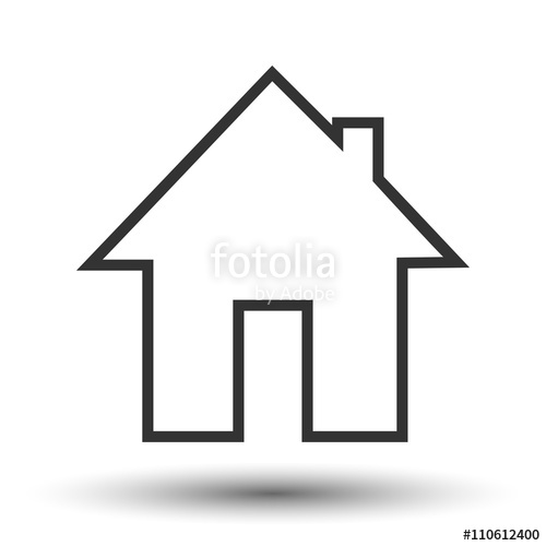 500x500 Home Icon Flat Icon Of House Home Vector Picture Stock Image