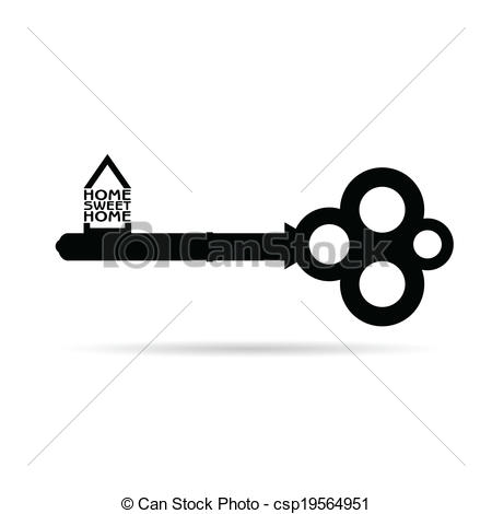 450x470 Key With Home Sweet Home Vector