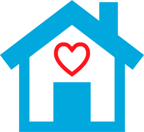 500x458 Vector Illustration Of Home Built With Love Icon