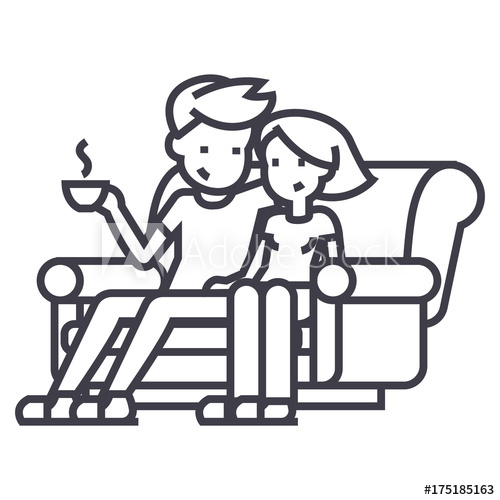 500x500 Man And Woman Sitting On The Sofa