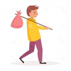 300x300 Homeless Man Smokes Cigarette Vector Catchsplace