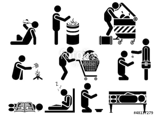 500x375 Icons Men Homeless Stock Image And Royalty Free Vector