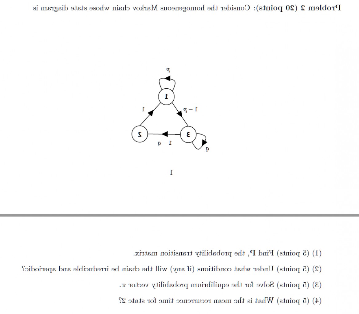 Problem Points Consider Homogeneous Markov Chain Whose State 1168x1023 Problem Points Consider Homogeneous Markov Chain Whose State