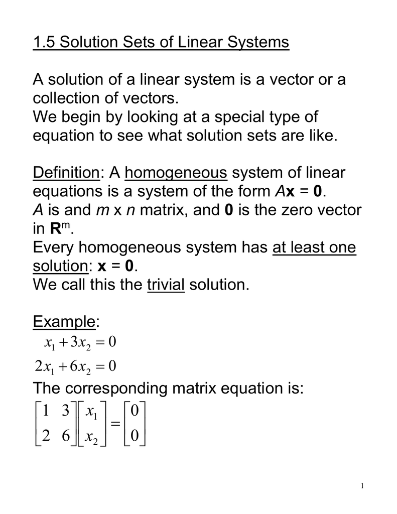 Sec Solutions Sets Of Linear Systems Doc 791x1024 Sec Solutions Sets Of Linear Systems Doc