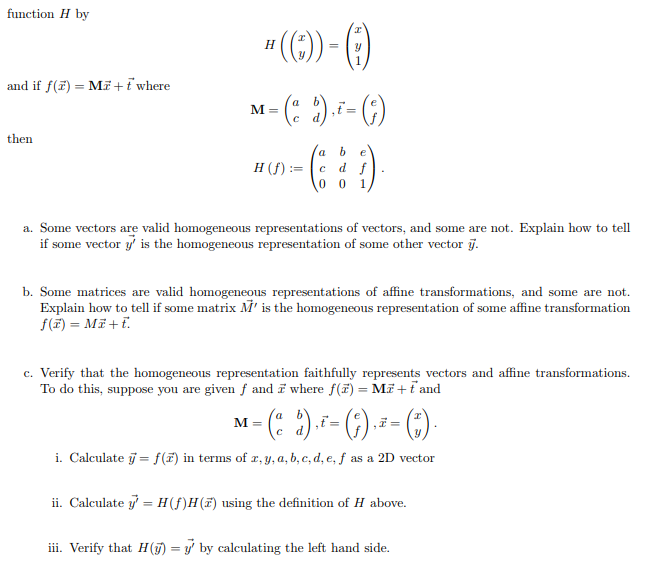 Solved Homogeneous Coordinates Recall That An Affine Fu 647x577 Solved Homogeneous Coordinates Recall That An Affine Fu