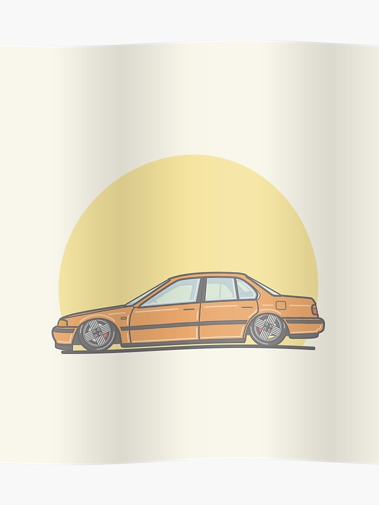 750x1000 Honda Accord Cb Vector Illustration Poster