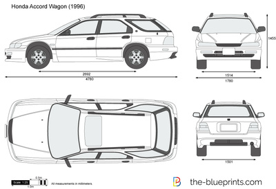 400x275 Honda Accord Wagon Vector Drawing