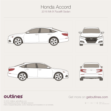 448x450 Honda Accord X Sedan Drawings