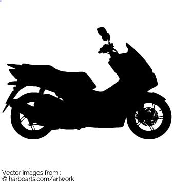 335x355 Download Honda Motorbike Silhouette