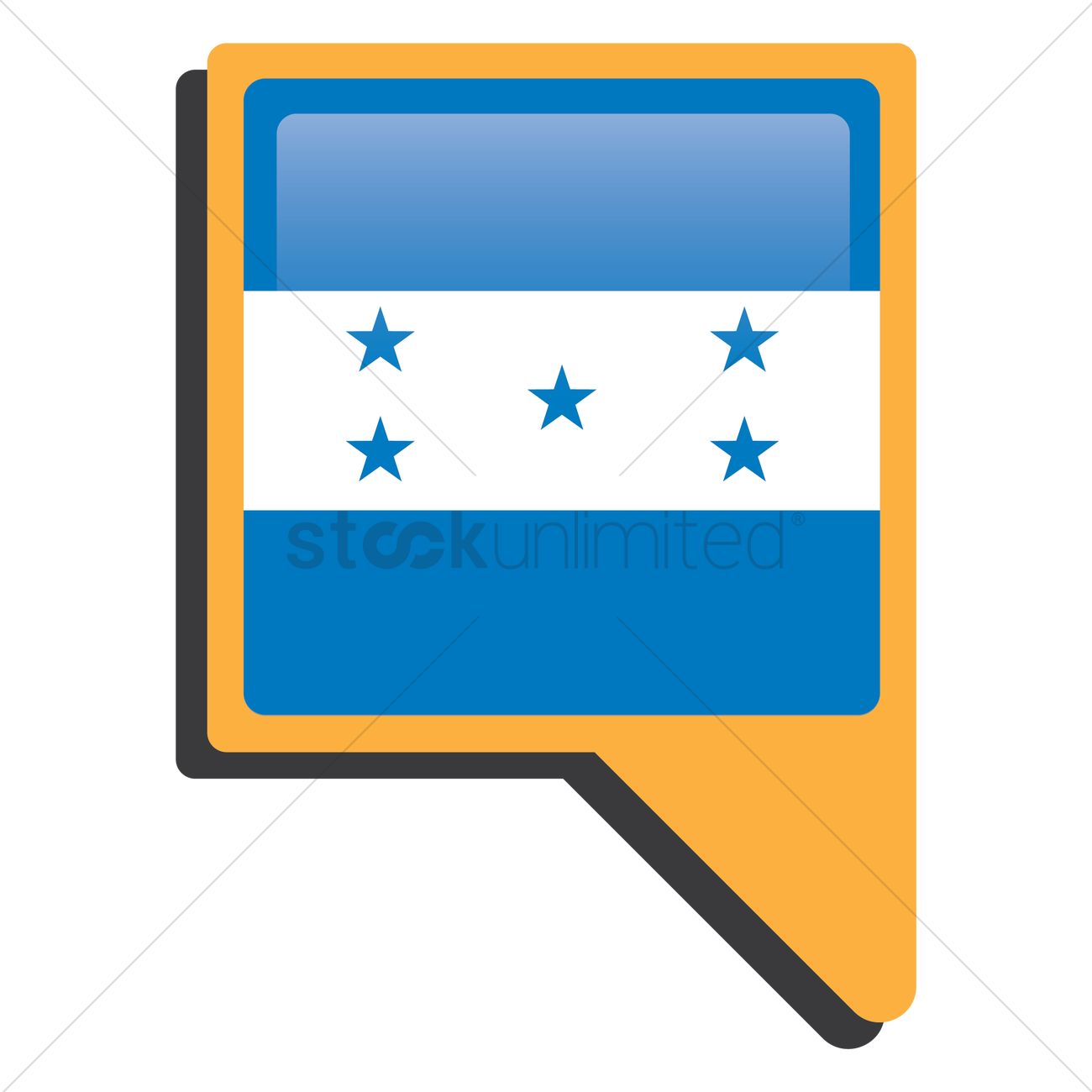 1300x1300 Honduras Flag Vector Image