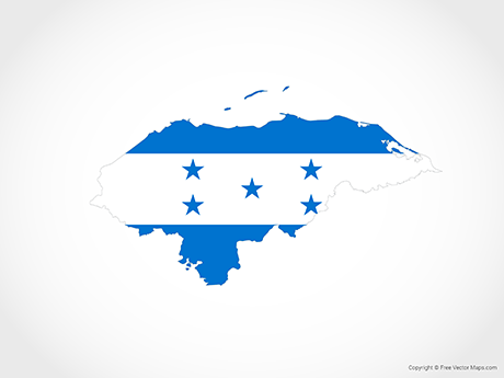 460x345 Vector Map Of Honduras