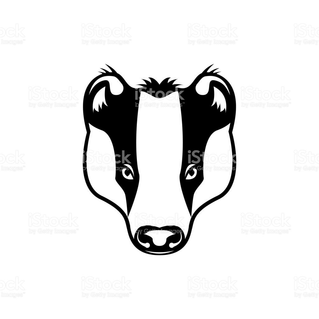 1024x1024 Vector Badger Head, Face For Retro Hipster Symbols, Emblems