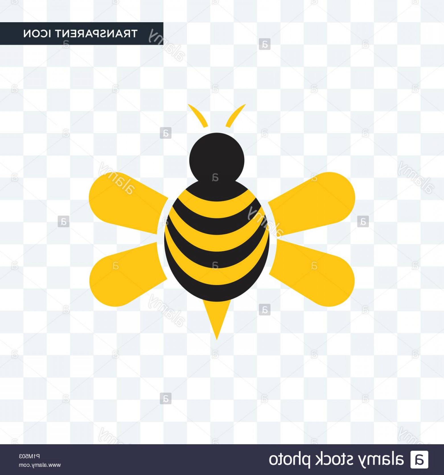 1560x1668 Honey Bee Vector Icon Isolated On Transparent Background Honey Bee