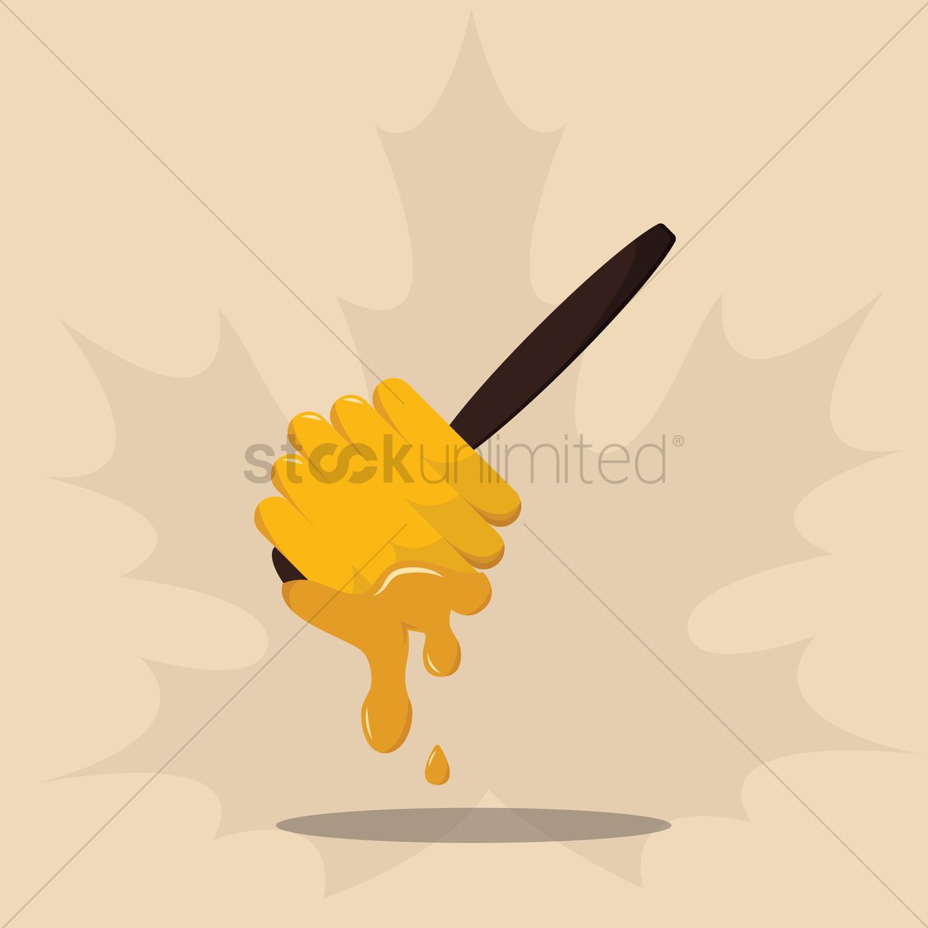 1300x1300 Honey Dipper Vector Image