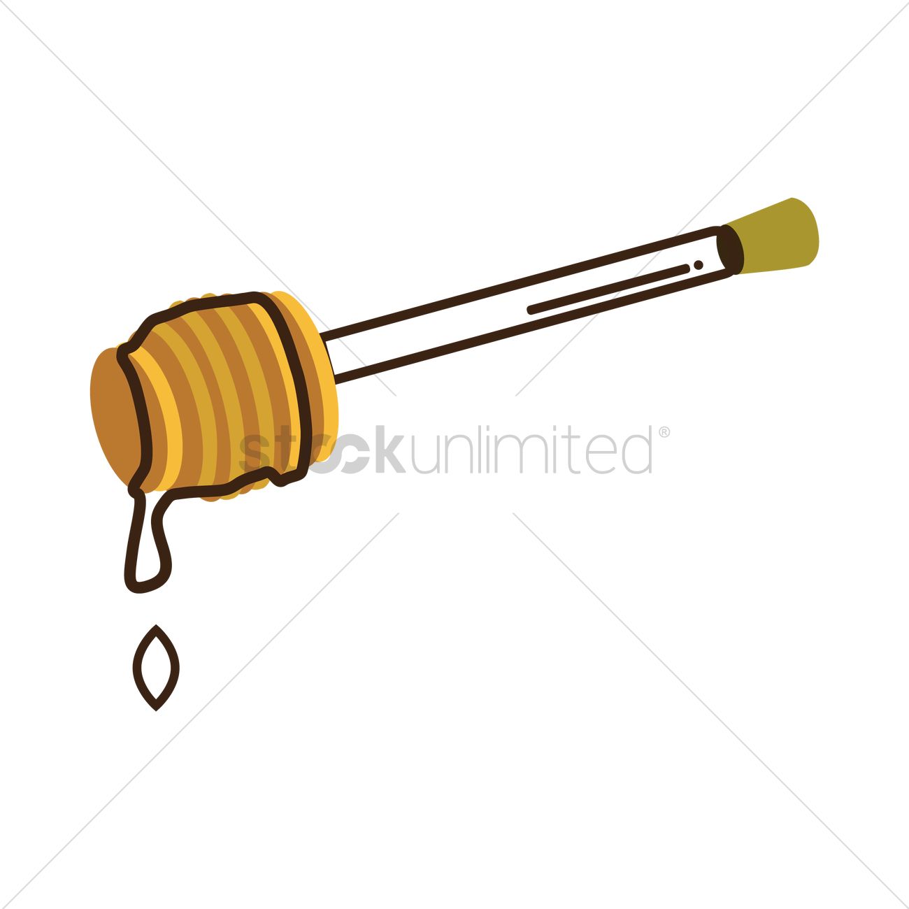 1300x1300 Honey Dipper Vector Image