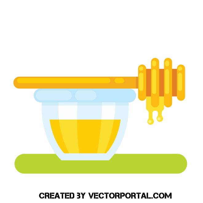 660x660 Honey Dipper Vector Image