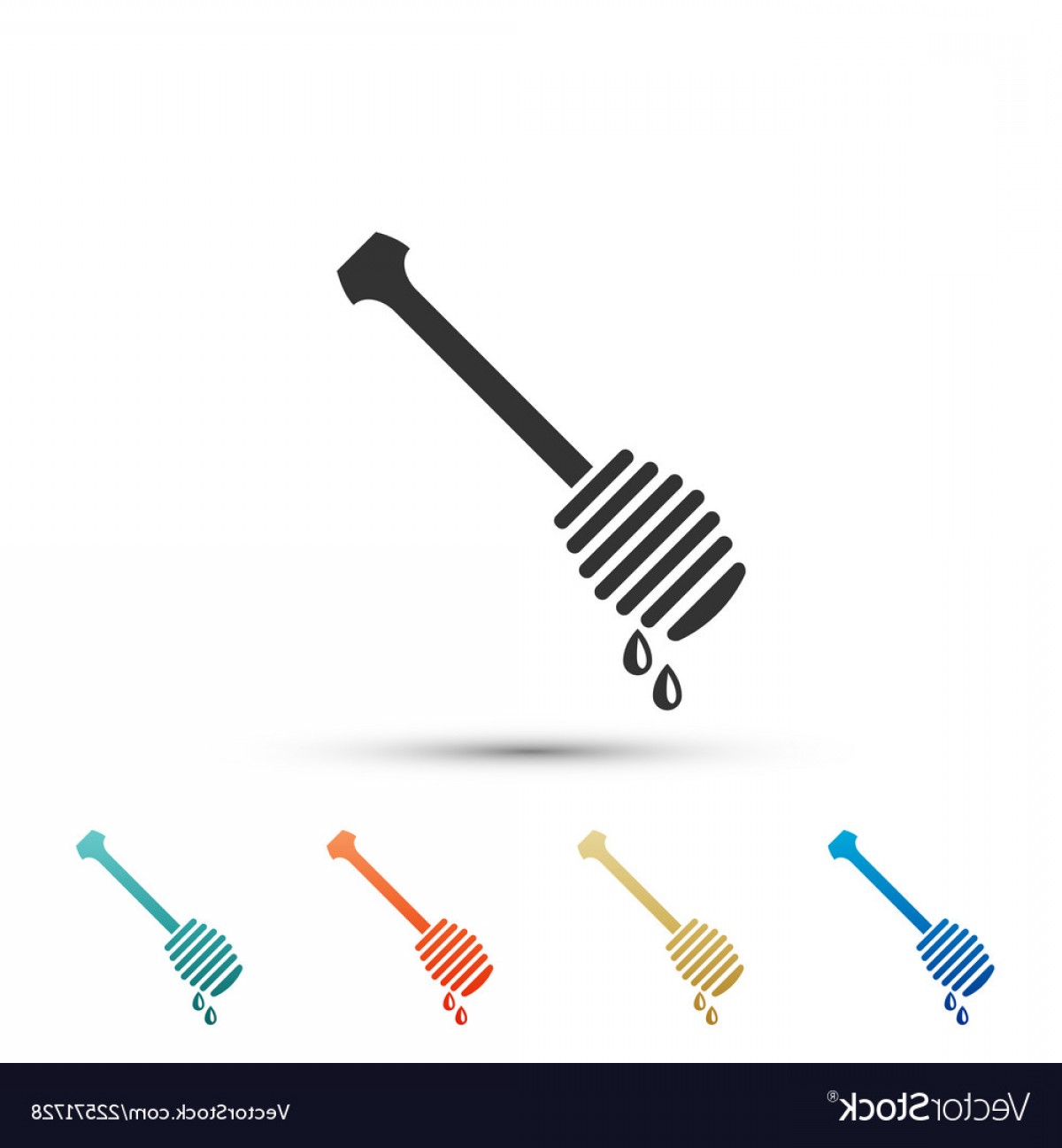 1200x1296 Honey Dipper Stick With Dripping Honey Icon Vector Soidergi