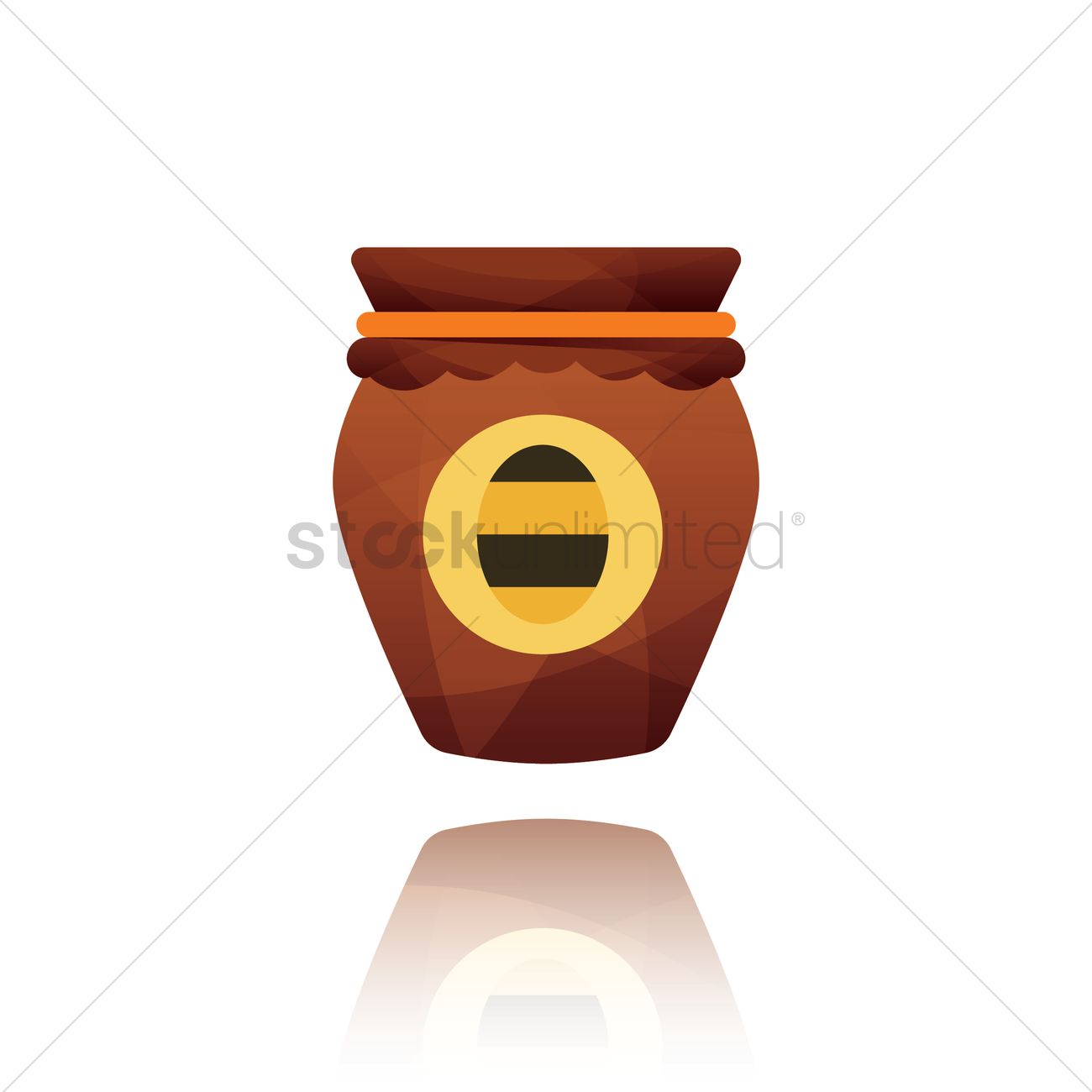 1300x1300 Honey Jar Vector Image