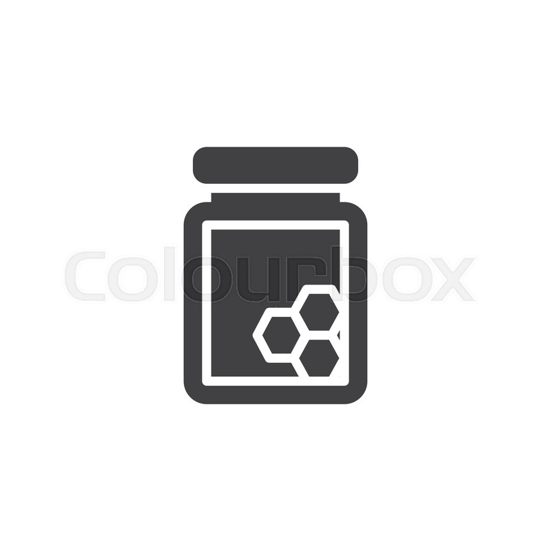 800x800 Honey Jar Vector Icon Filled Flat Stock Vector Colourbox