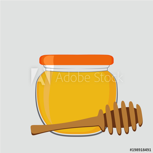 500x500 Honey Jar Vector