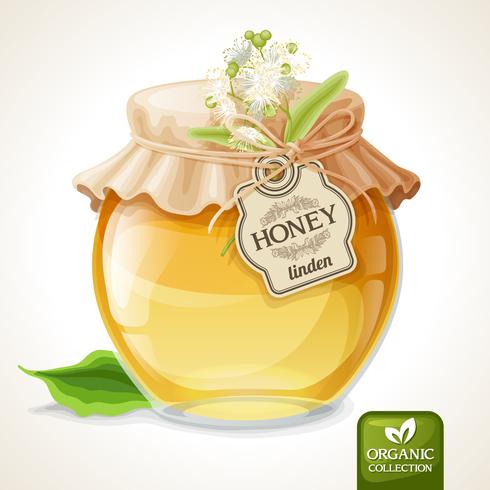 490x490 Linden Honey Jar Vector